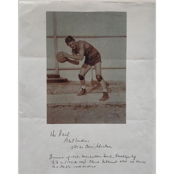 Oscar Schectman signed page