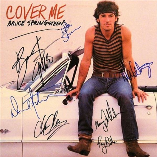 Bruce Springsteen 12 inch signed "Cover Me" single album