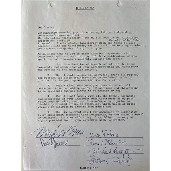 Manfred Mann signed contract