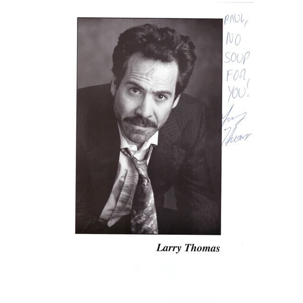 Seinfelds Larry Thomas signed soup nazi photo