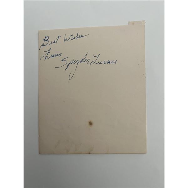 Spyder Turner original signature
