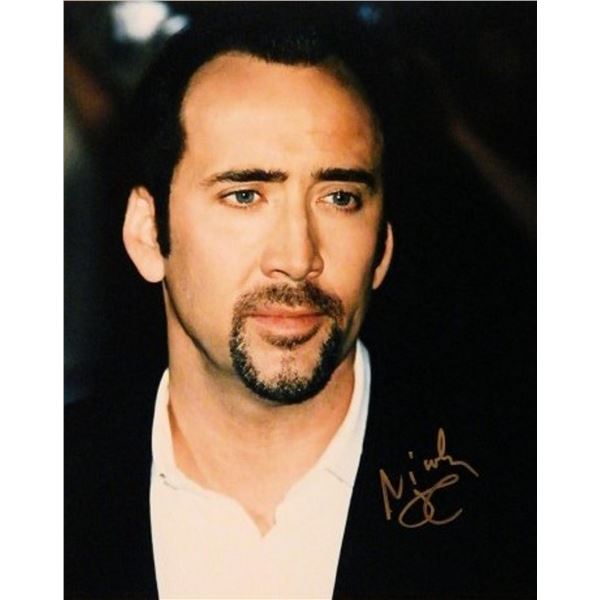 Nicholas Cage signed portrait photo