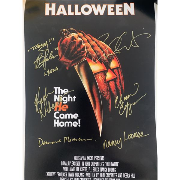 Halloween cast signed mini movie poster