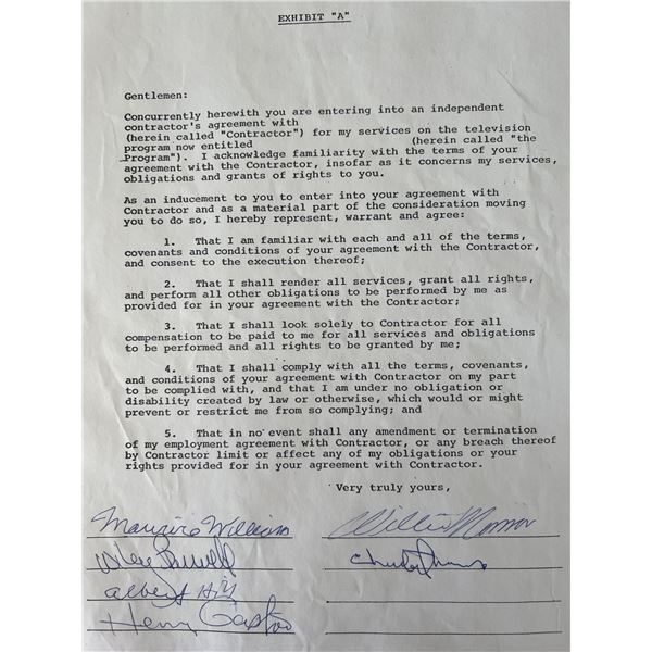 Maurice Williams & The Zodiacs signed contract