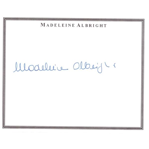 Secretary of State Madeleine Albright signature cut