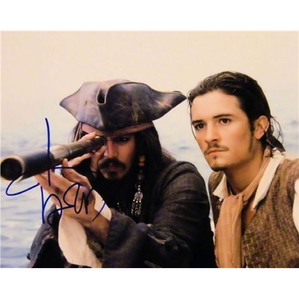 Johnny Depp signed Pirates of the Caribbean movie photo