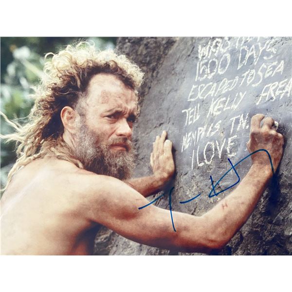 Cast Away Tom Hanks signed movie photo