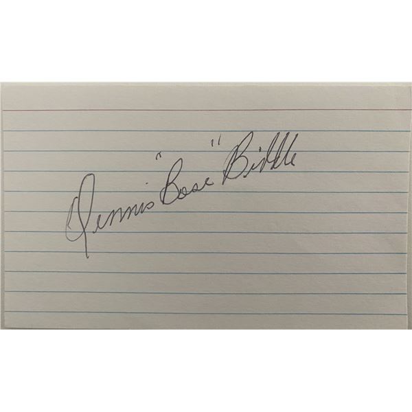 Negro League Baseball player Dennis Biddle original signature