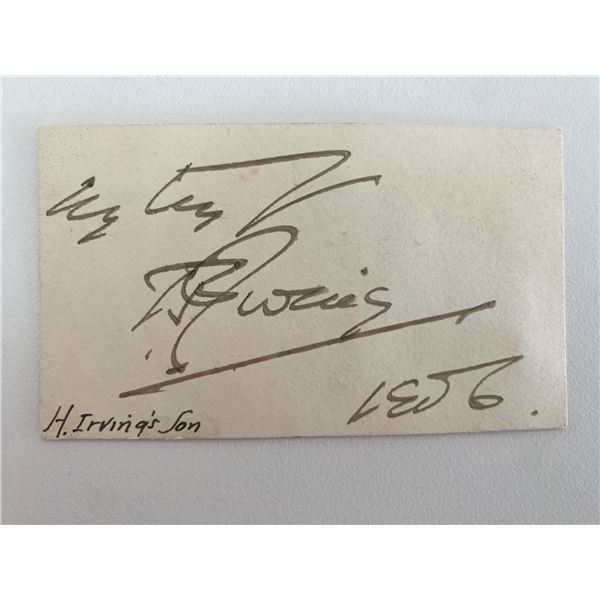 Harry Brodribb Irving signature cut