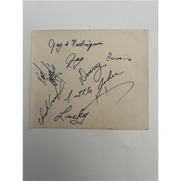 Jay & the Techniques band signature sheet