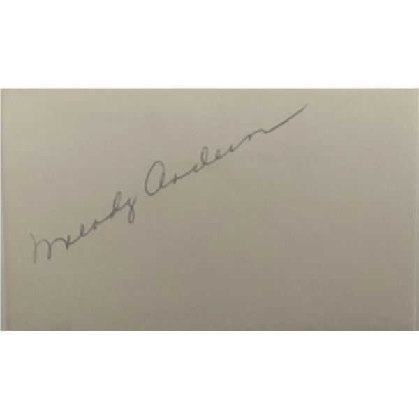Melody Anderson original signature