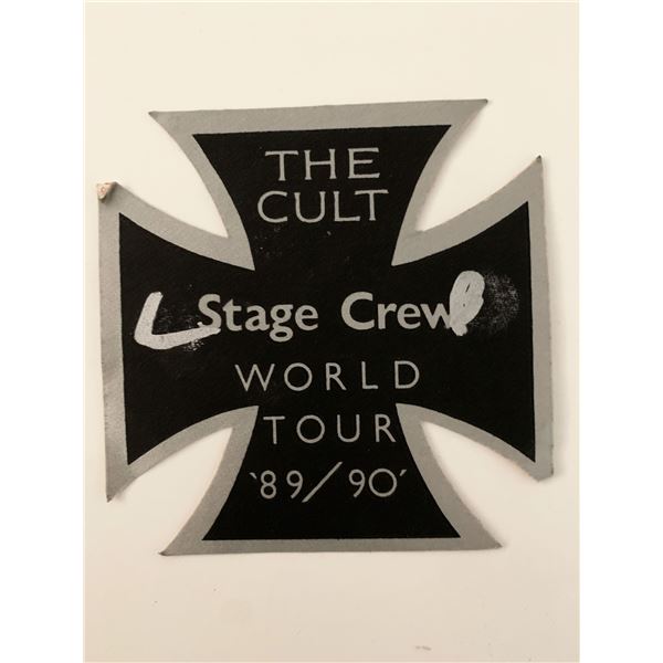 The Cult World Tour '89-'90 Stage Crew Backstage Pass