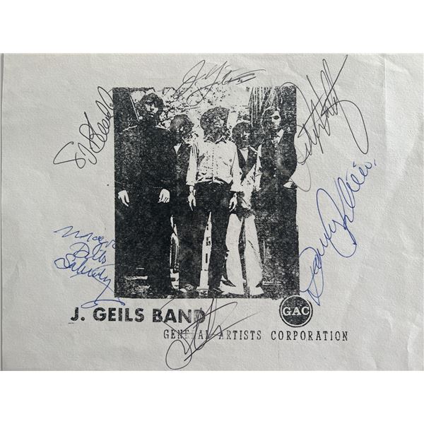 J. Geils Band signed promo flat