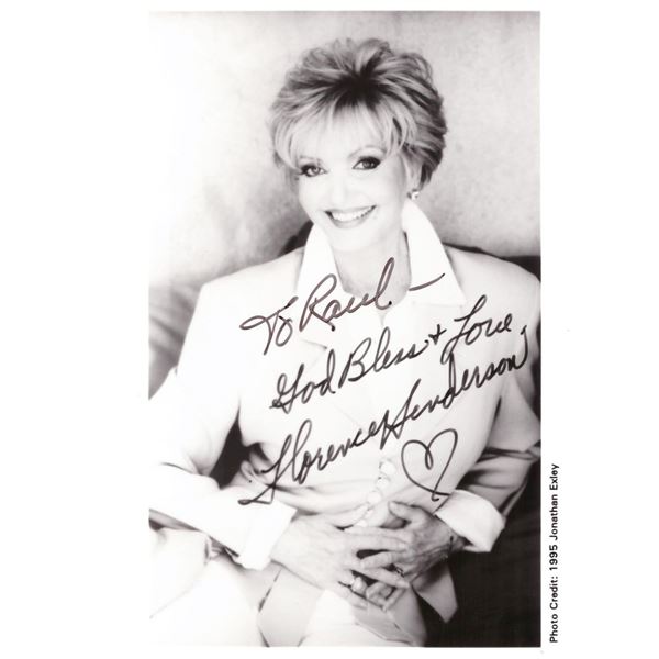 Florence Henderson signed Brady Bunch photo