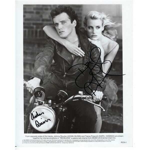 Reckless Aidan Quinn and Daryl Hannah signed movie photo