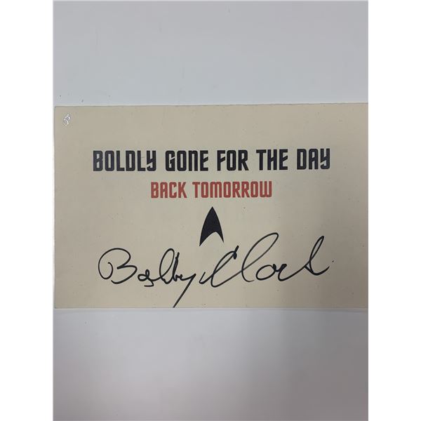 Star Trek Bobby Clark original signature
