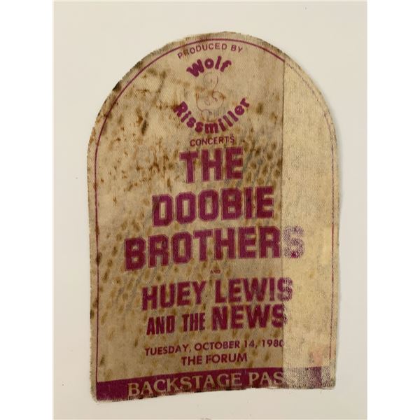The Doobie Brothers and Huey Lewis and the News 1980 Backstage Pass