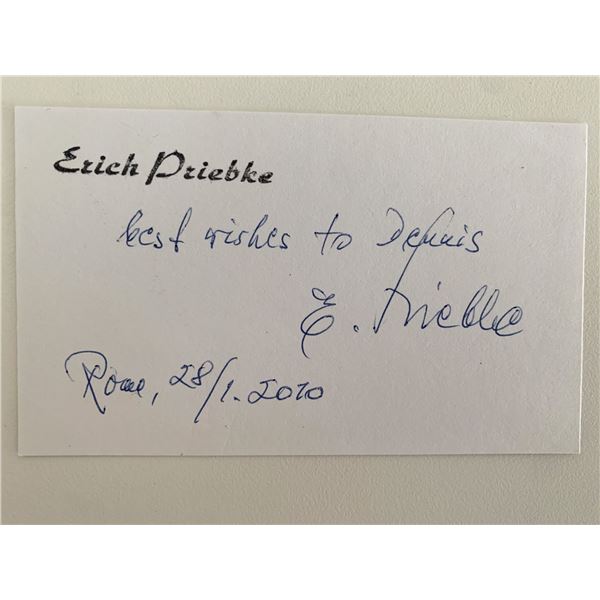 Erich Priebke original signature