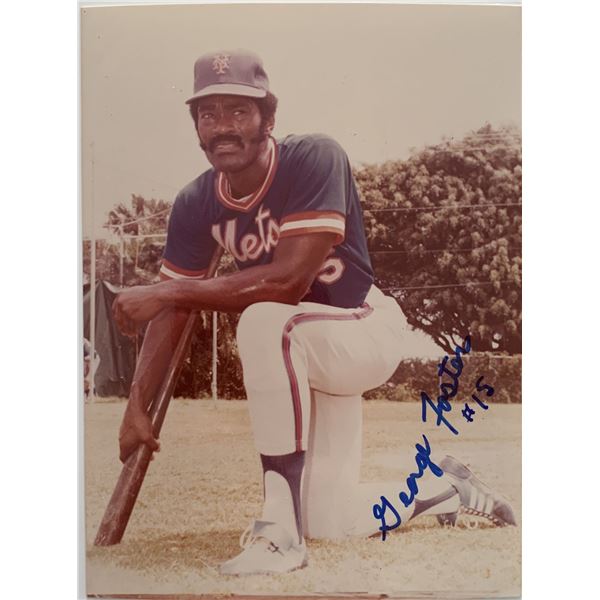 Baseball star George Foster signed photo