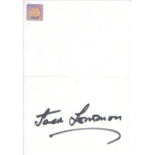 Jack Lemmon signed hand drawn Christmas Card