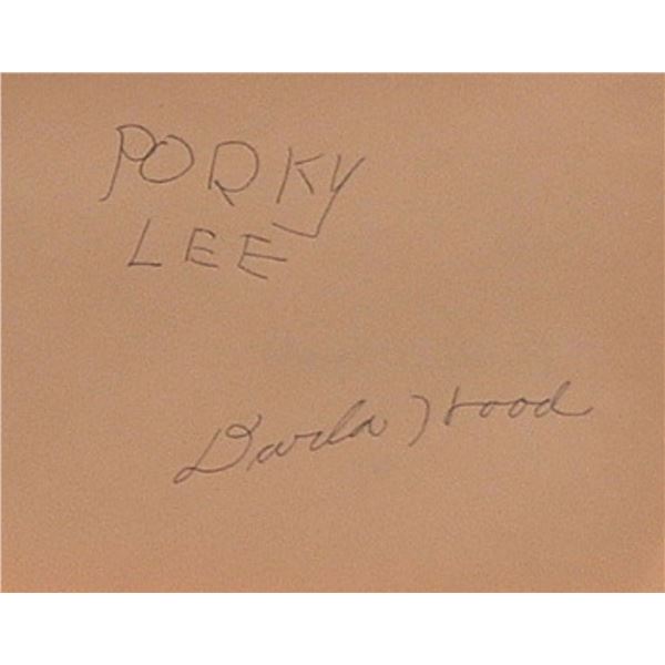 Our Gangs Porky Lee and Darla Hood signature slip