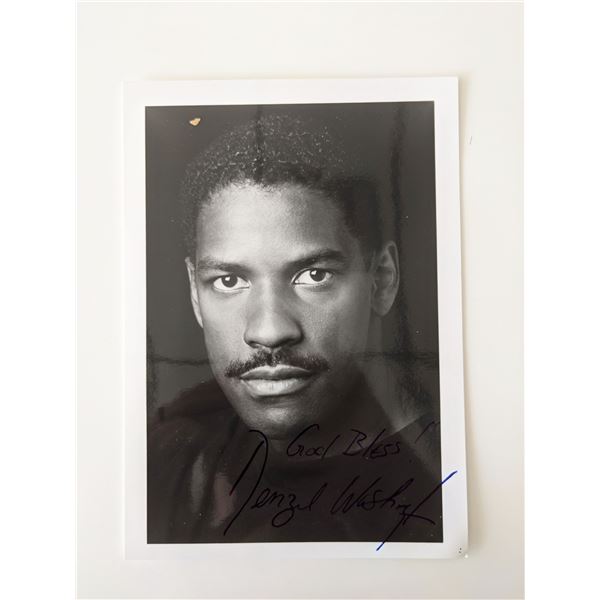 Denzel Washington signed photo