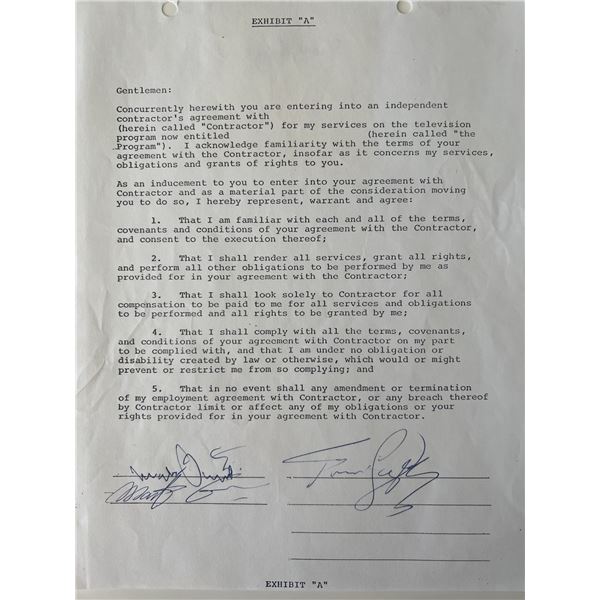Trini Lopez signed contract