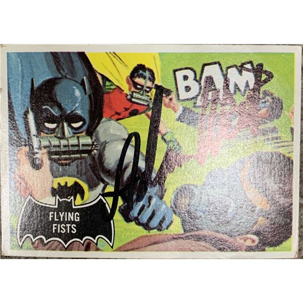 Adam West Batman signed 1966 trading card