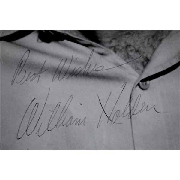 William Holden signed portrait photo