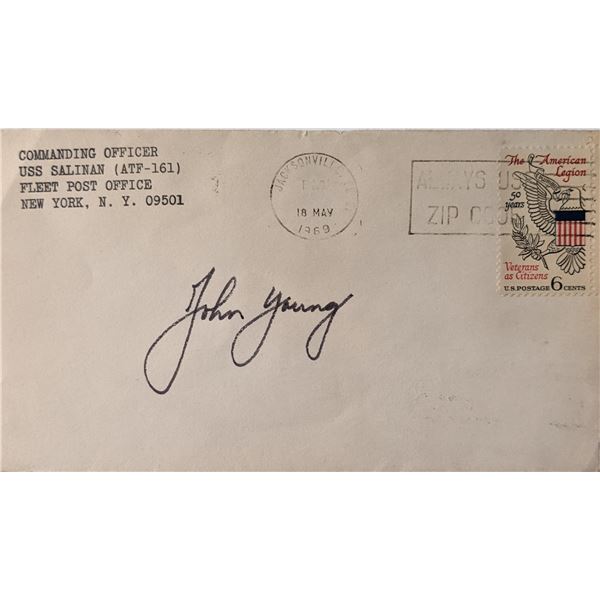 John Young Signed Apollo 10 Recovery Cover