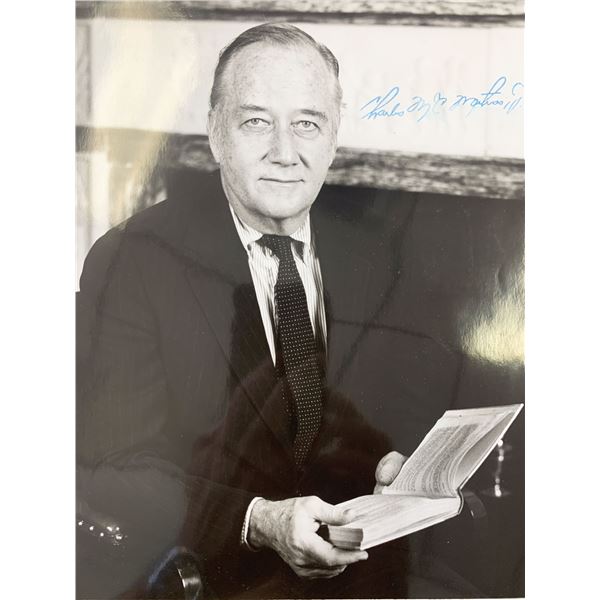 Republican Senator Charles Mathias signed photo