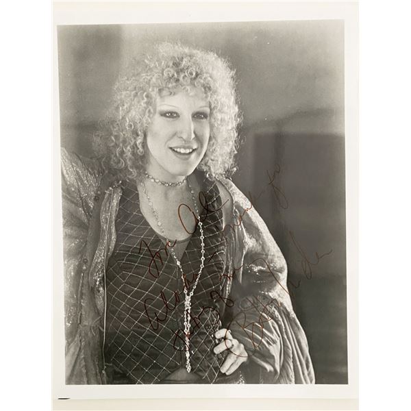 Bette Midler signed photo