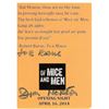Image 1 : Of Mice and Men signed Joker playing card