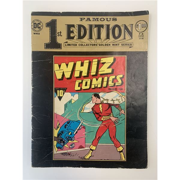 Famous 1st Edition Whiz Comics #1 Limited Collectors Golden Mint Series
