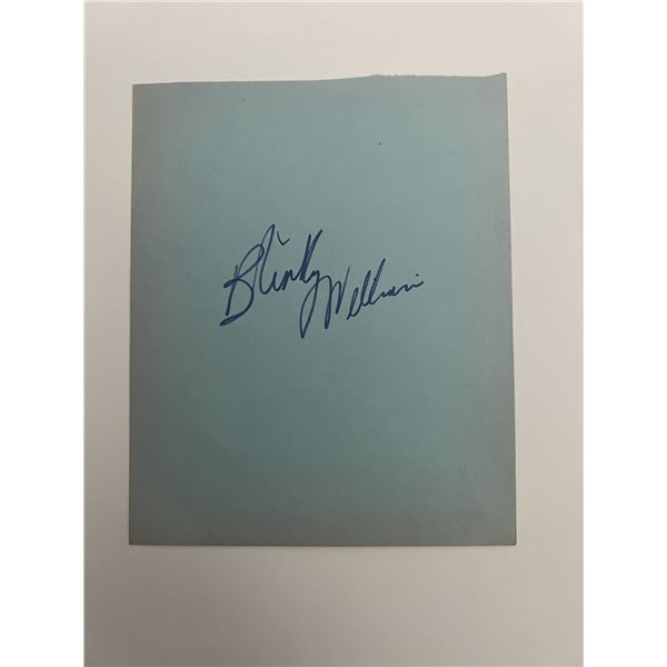 Blinky Williams original signature