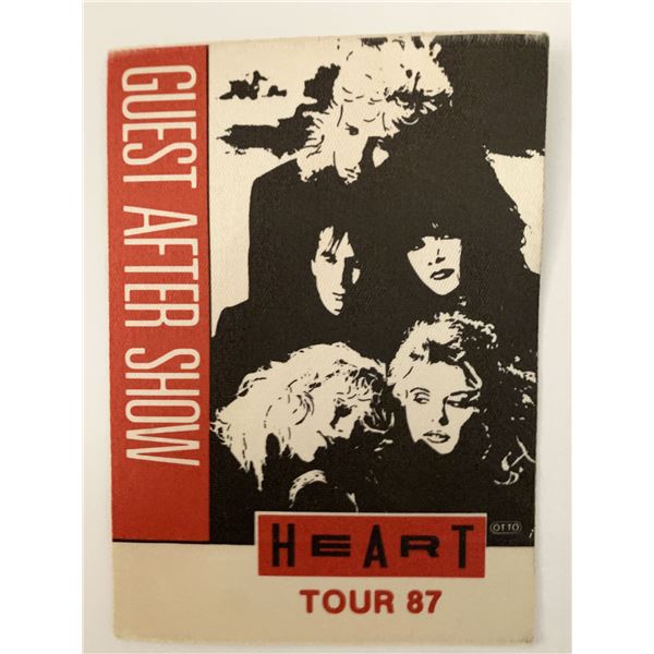 Heart '87 Tour Guest After Show Pass
