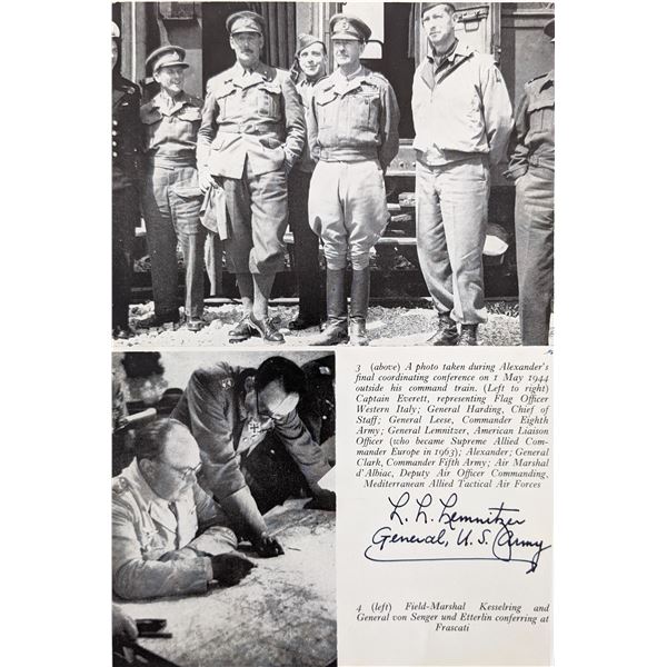 Lyman Louis Lemnitzer signed photo