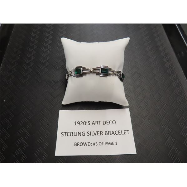 1920's Art Deco Sterling Silver Bracelet