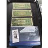 Image 2 : 3 -  1957's Star Notes $1 Silver Certifficates