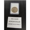 Image 1 : 1921 Silver Morgan Dollar