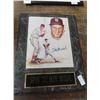 Image 1 : Stan Musial Autographed Photo w/COA on Plaque