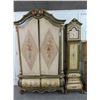 Image 1 : Fruit Motif Painted Grandmother Clock, Wardrobe
