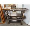 Image 1 : Ornate Iron Base Oval Coffee Tables - 2