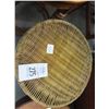 Image 2 : Iron Base Wicker Small Round Pedestal Table w/Undershelf