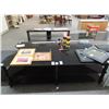 Image 1 : 2-Black Glass Large TV Console - 2 X $