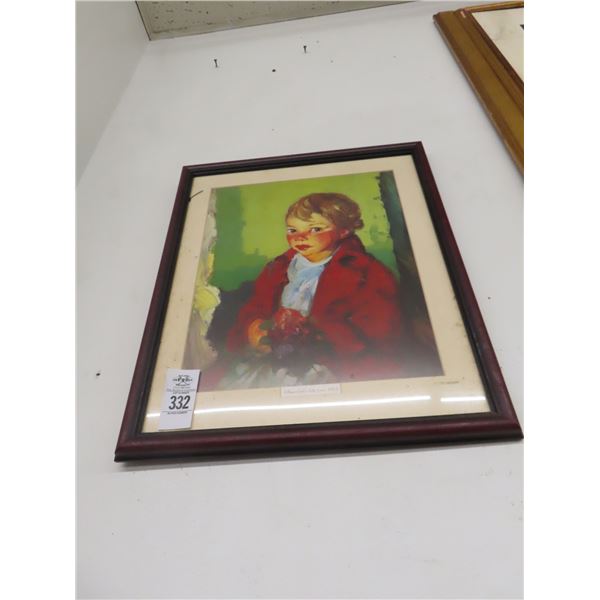 Framed Wall Art Village Girl -  18  X  20