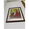 Image 1 : Framed Wall Art Village Girl -  18  X  20