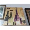 Image 1 : Unframed Oil On Canvas Wine Bottle Wall Art - 36  X  36