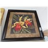Image 1 : Framed Floral Wall Art -  30  X  30