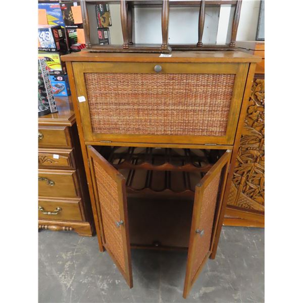 Mahogany Drop Front Bar Cabinet